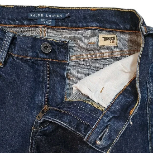 Ralph Lauren Women's Sz 27 Tribeca 114 Jeans Dark Blue Denim Bootcut Blue Label - Picture 9 of 10